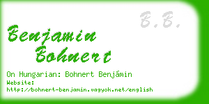 benjamin bohnert business card